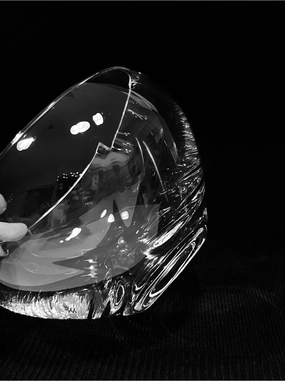 Vintage Simon Pierce Crystal Desert Bowls Set of 3-4.5” Diameter